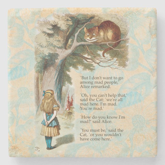 Dessous-de-verre En Pierre Alice au pays des merveilles Cheshire Cat Mad (Devant)