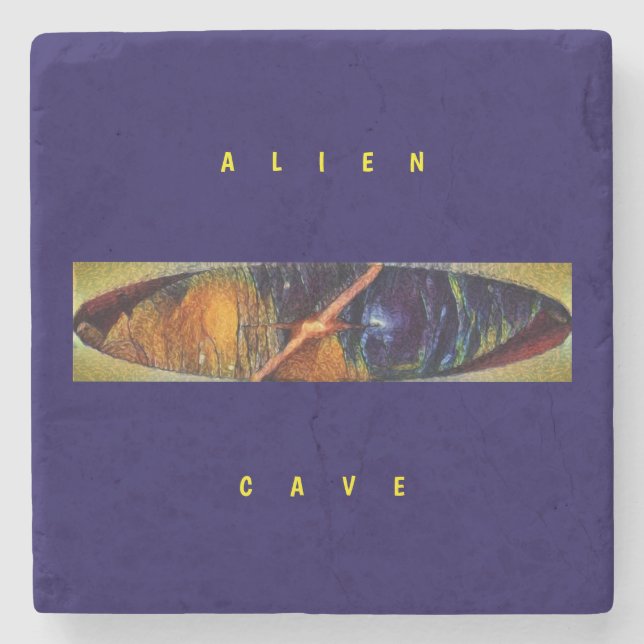 Dessous-de-verre En Pierre Alien Cave - Purple  (Devant)