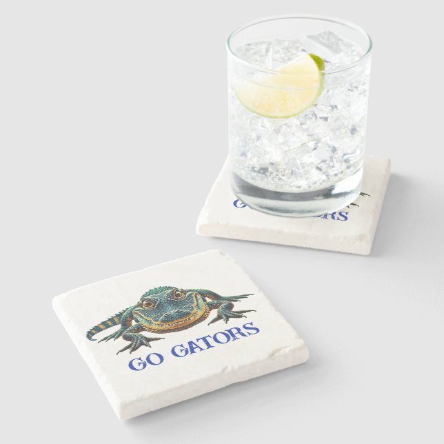 Dessous-de-verre En Pierre Alligator - Go Gators (Côté)