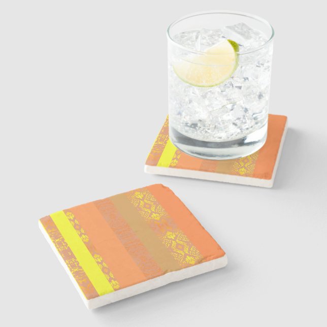 Dessous-de-verre En Pierre Ambre Royale (Côté)