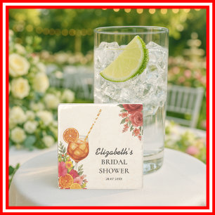 Dessous-de-verre En Pierre Amour au Premier Spritz Citron Orange Fête de Mari