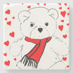 Dessous-de-verre En Pierre amour d'ours de nounours