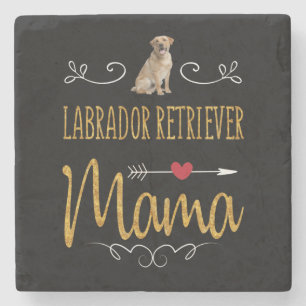 Dessous-de-verre En Pierre Amoureux des chiens Labrador Retriever Mama