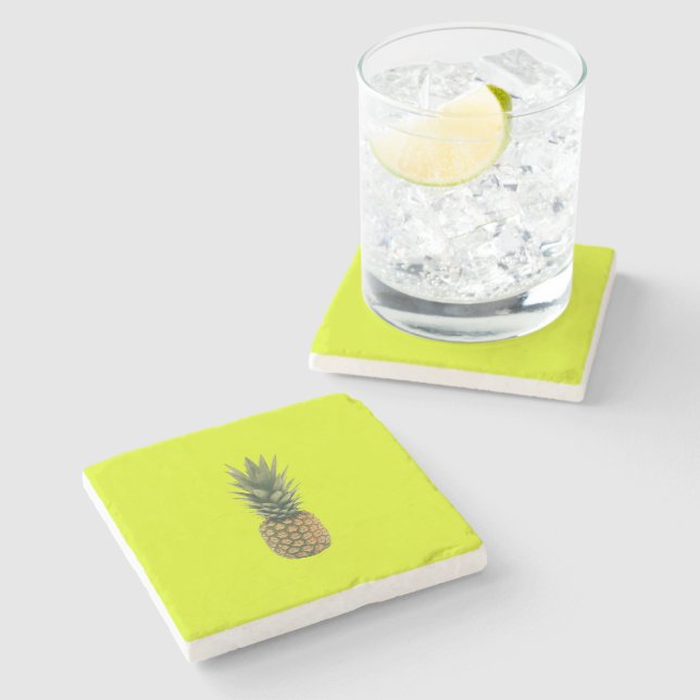 Dessous-de-verre En Pierre Ananas doux (Côté)