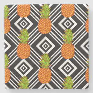 Dessous-de-verre En Pierre Ananas géométriques