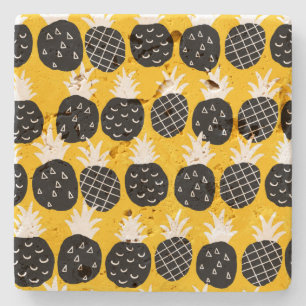 Dessous-de-verre En Pierre Ananas noir