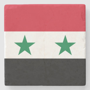Dessous-de-verre En Pierre Ancien drapeau de Syrie