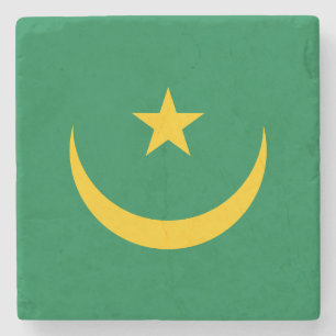 Dessous-de-verre En Pierre Ancien drapeau mauritanien
