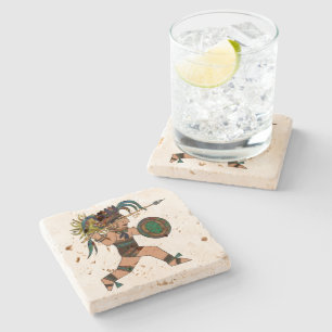 Dessous-de-verre En Pierre Ancien guerrier Amérindien