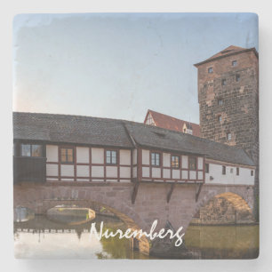 Dessous-de-verre En Pierre Ancien pont médiéval à Nuremberg, Allemagne