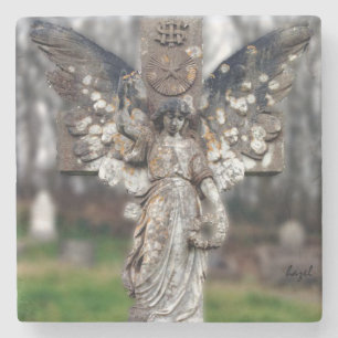 Dessous-de-verre En Pierre Ange irlandais de cimetière, Dingle, Kerry Irland