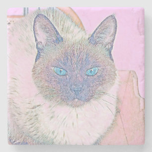 Dessous-de-verre En Pierre AnimalMix_Cat_017