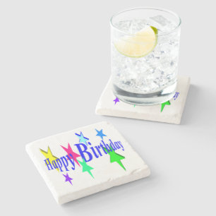 Dessous-de-verre En Pierre Anniversaire coloré