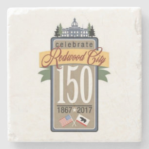 Dessous-de-verre En Pierre Anniversaire de Redwood City 150th