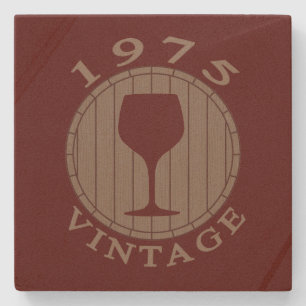 Dessous-de-verre En Pierre    Anniversaire du vin 1975 Vintage