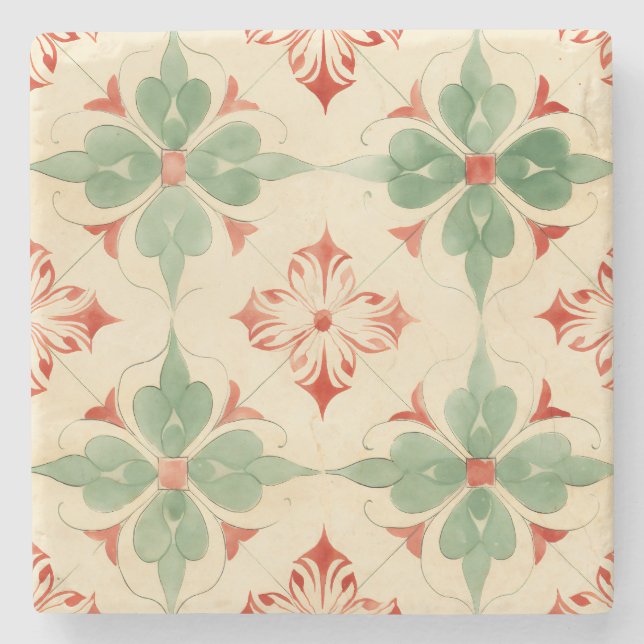 Dessous-de-verre En Pierre Antique Tile de Noël (Devant)