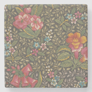 Dessous-de-verre En Pierre Antique Toile de Jouy motif floral français