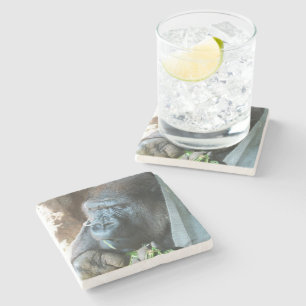 Dessous-de-verre En Pierre Ape hood ~ Japonais Gorilla Manger