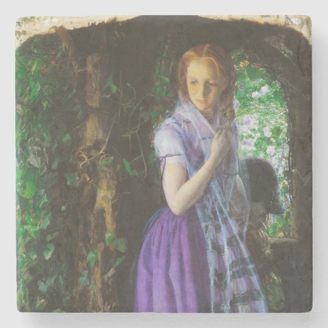 Dessous-de-verre En Pierre April Love (par Arthur Hughes) (Devant)