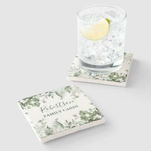 Dessous-de-verre En Pierre Aquarelle Botanique Ivy Ferns Sage Famille Cabine