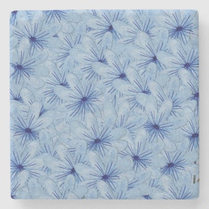 Dessous-de-verre En Pierre Aquarelle Bouquet de fleurs sauvages bleues
