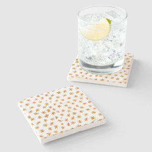 Dessous-de-verre En Pierre Aquarelle étoiles - orange