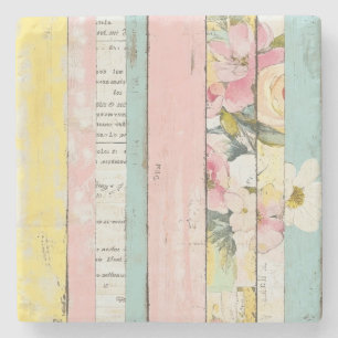 Dessous-de-verre En Pierre Aquarelle vintage Floral Abstrait Motif (19)