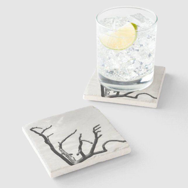 Dessous-de-verre En Pierre arbre libre (Côté)