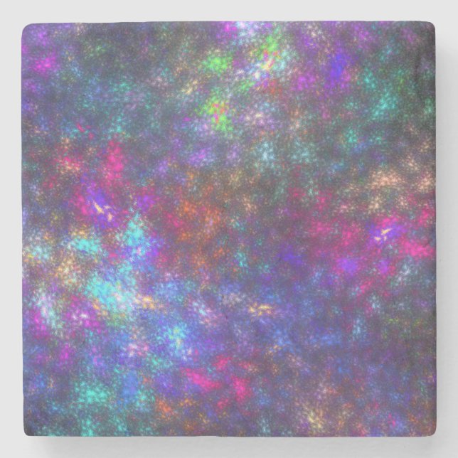 Dessous-de-verre En Pierre Arc arc-en-ciel fractal (Devant)