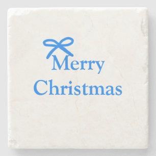 Dessous-de-verre En Pierre Arc bleu joyeux Noël cadeaux famille simple moder