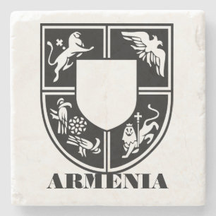 Dessous-de-verre En Pierre Armenian State Emblem Art Contemporain