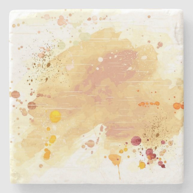 Dessous-de-verre En Pierre arrière - plan d'aquarelle (Devant)