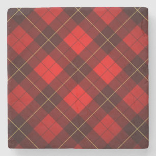 Dessous-de-verre En Pierre Arrière - plan de tartan de Wallace