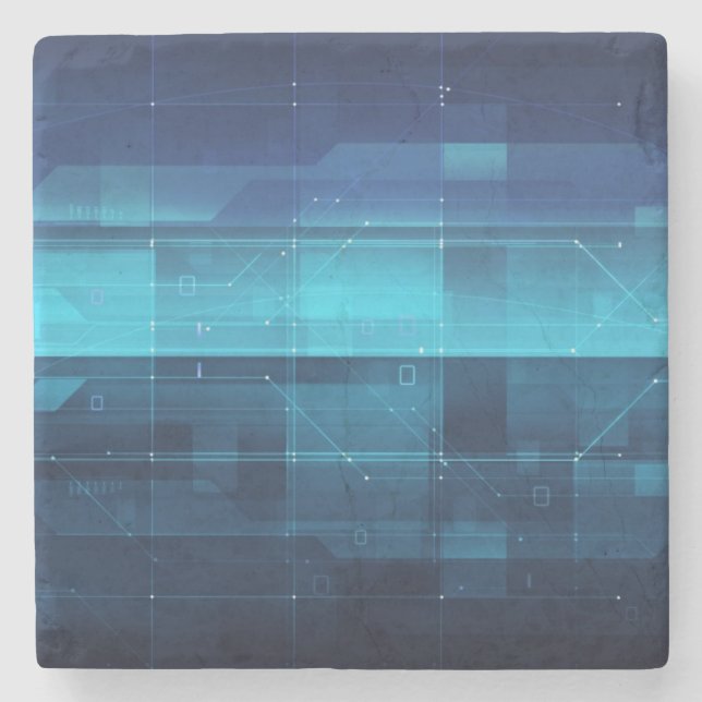 Dessous-de-verre En Pierre Arrière - plan numérique de pointe (Devant)