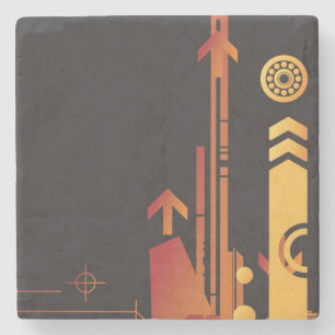 Dessous-de-verre En Pierre Arrière - plan tramé technique 2