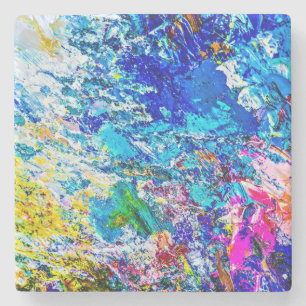Dessous-de-verre En Pierre Art de la palette de couleurs