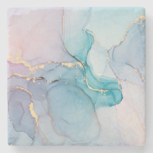 Dessous-de-verre En Pierre Art de l'encre d'alcool 