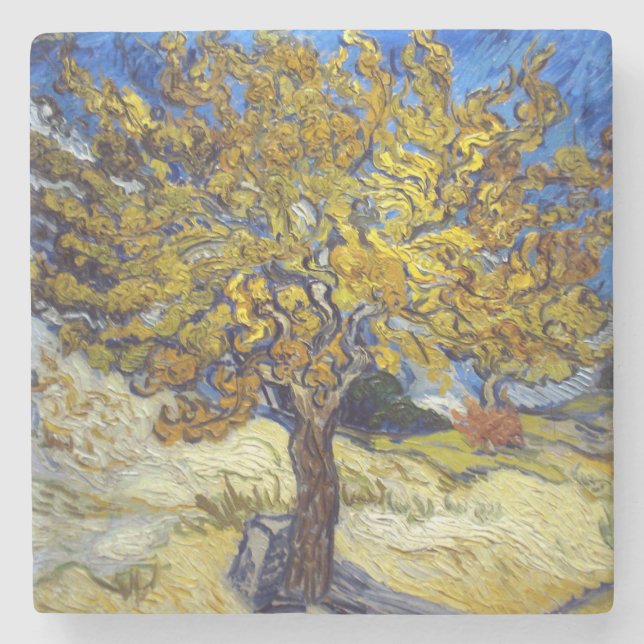 Dessous-de-verre En Pierre Art de Van Gogh Mulberry Tree (Devant)