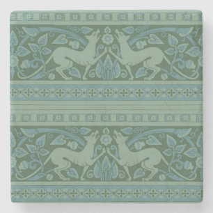 Dessous-de-verre En Pierre Art Déco Nouveau Chien Nature Motif animal