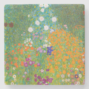 Dessous-de-verre En Pierre Art floral de cottage vintage de Gustav Klimt
