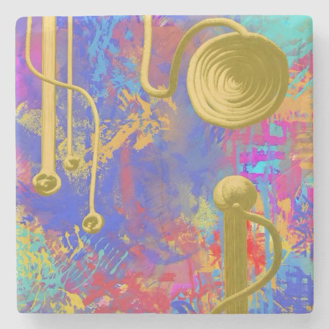 Dessous-de-verre En Pierre Art sur les Dessous de verre de table (Devant)