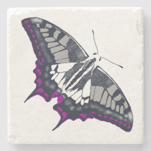 Dessous-de-verre En Pierre Asexual Flag Swallowtail