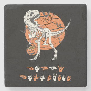 Dessous-de-verre En Pierre ASL Joyeux Halloween III - Jolie Saison Sombre