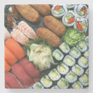 Dessous-de-verre En Pierre Assortiment de favoris de sushi japonais