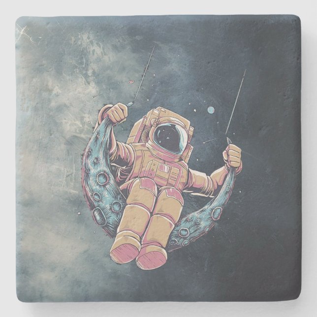 Dessous-de-verre En Pierre Astronaute (Devant)