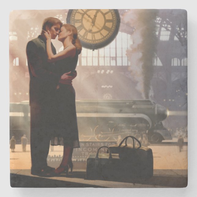 Dessous-de-verre En Pierre Au Revoir (Devant)