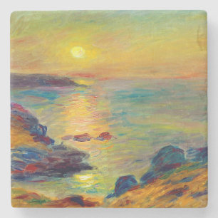 Dessous-de-verre En Pierre Auguste Renoir "Coucher de soleil et Douarnenez"