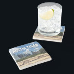 Dessous-de-verre En Pierre Austin Texas City Skyline Photographie<br><div class="desc">Ce dessous de verre souvenir moderne d'Austin Texas présente un magnifique ciel bleu et des nuages au-dessus de l'horizon urbain. Tous les nouveaux bâtiments contre les beaux arbres verts qui incarnent la beauté du centre-ville urbain et la nature des lieux. Un cadeau de séjour idéal pour un visiteur ou une...</div>