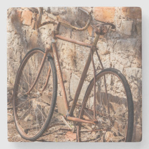 Dessous-de-verre En Pierre Australie, Clare Valley, Sevenhill, vieux vélo
