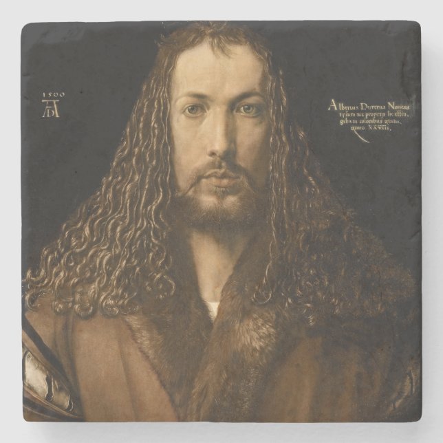 Dessous-de-verre En Pierre Autoportrait à l'âge de vingt-huit, 1500 (Devant)